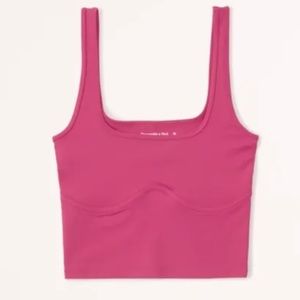 A&F Pink Soft Collection Square Neck Tank